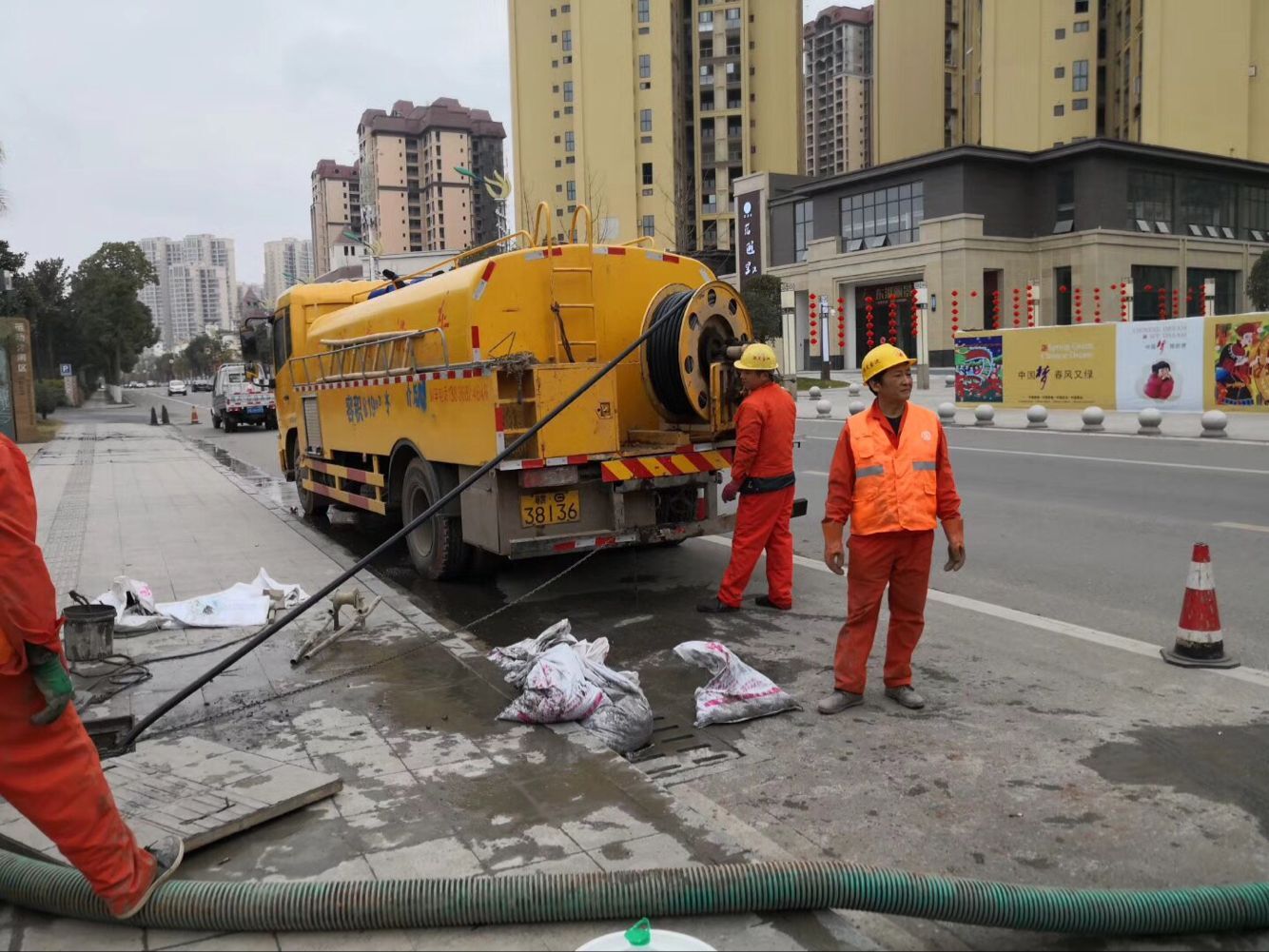 襄城排污管道清淤-管道清洗